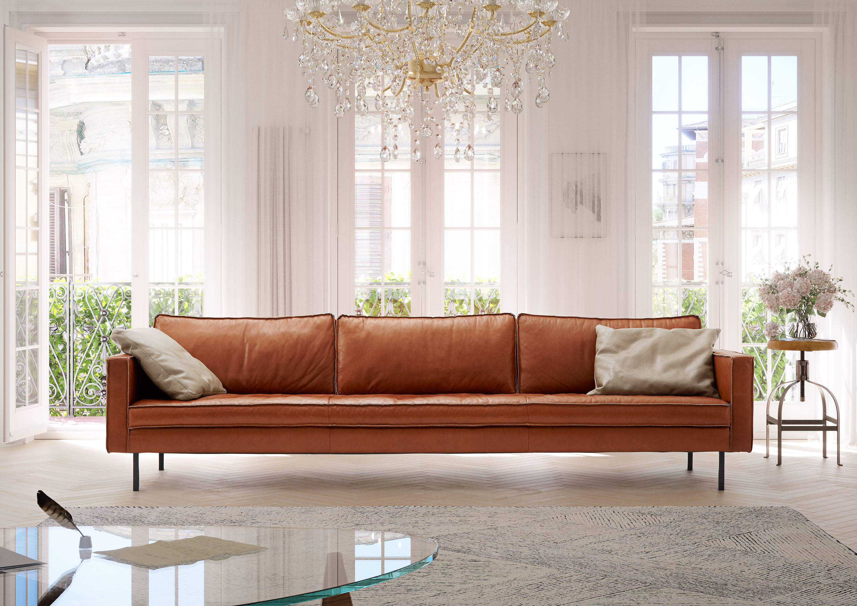 Milieu-Bild vom Tommy M Sofa Buster als 3-Sitzer in Leder